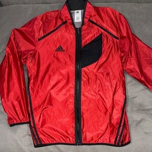Adidas Men's Red and Black crazy ghost Windbreaker